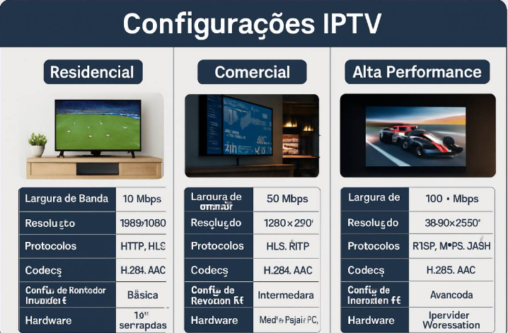 Aplicativo IPTV em funcionamento